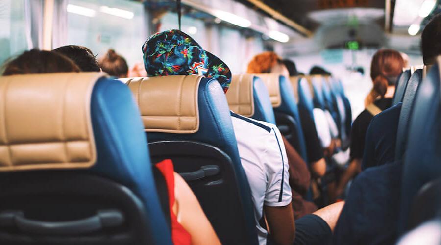 People sitting on a bus